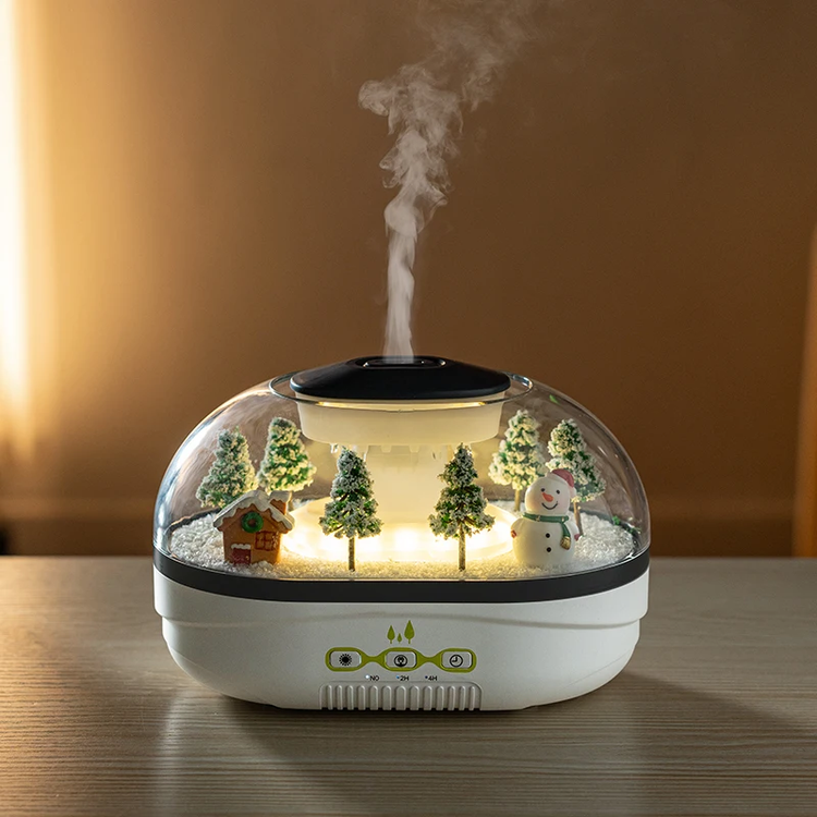 دستگاه بخور سرد و دیفیوزر معطرکننده (Raindrop Aroma Diffuser) با طرح مینیاتوری زمستانی