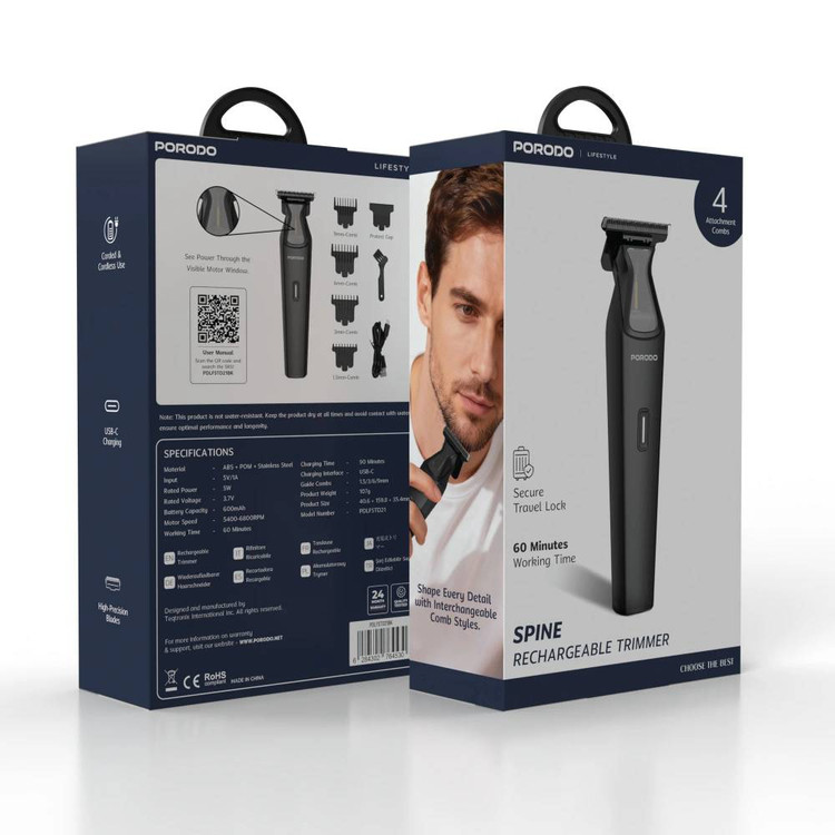 ماشین اصلاح شارژی Porodo Lifestyle مدلPDLFSTD21 
